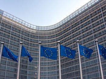 Europese vlaggen voor het Berlaymontgebouw