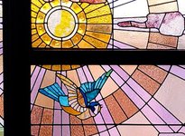 Detail glasraam huis Devalck © Korei Guided Tours