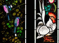 Detail van glasraam in het gemeentehuis van Vorst © Korei Guided Tours