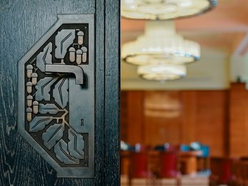 Zicht op de trouwzaal